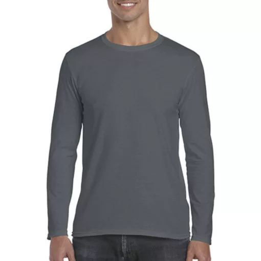 Férfi póló  Hosszú ujjú Gildan Gildan Mens Softstyle Long Sleeve Tee   Sötétkék (navy)   uresp