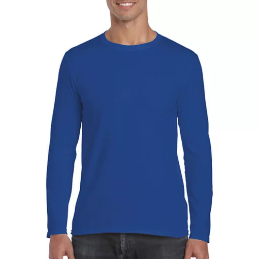 Férfi póló  Hosszú ujjú Gildan Gildan Mens Softstyle Long Sleeve Tee   Királykék   urespolo.hu