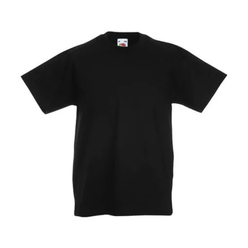 Gyerek póló  Rövid ujjú Fruit of the Loom Original T Kids   Fekete   urespolo.hu