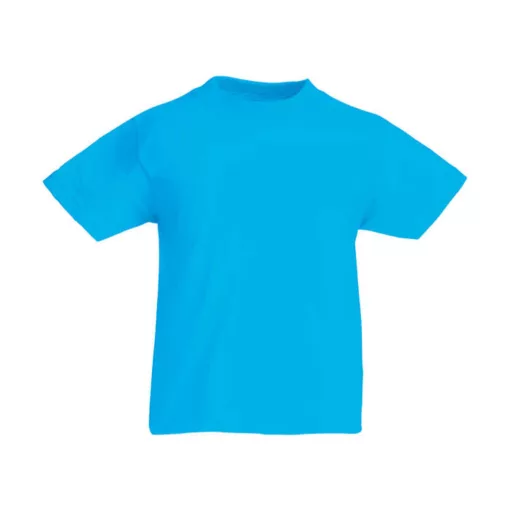 Gyerek póló  Rövid ujjú Fruit of the Loom Original T Kids   Azur kék   urespolo.hu