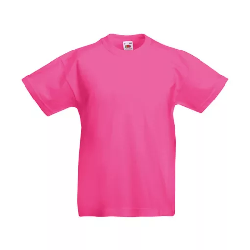 Gyerek póló  Rövid ujjú Fruit of the Loom Original T Kids   Fuchsia   urespolo.hu