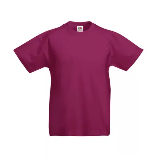 Gyerek póló  Rövid ujjú Fruit of the Loom Original T Kids   Burgundi vörös   urespolo.hu