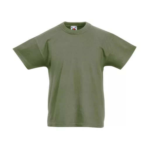 Gyerek póló  Rövid ujjú Fruit of the Loom Original T Kids   Oliva zöld   urespolo.hu