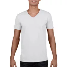 Férfi póló  Rövid ujjú Gildan Gildan Mens Softstyle V-Neck T-Shirt   Fehér   urespolo.hu