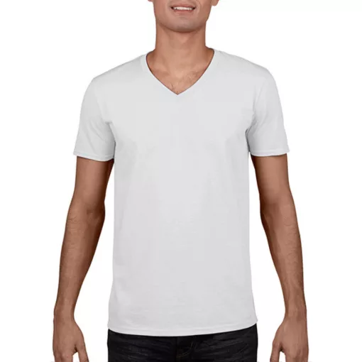 Férfi póló  Rövid ujjú Gildan Gildan Mens Softstyle V-Neck T-Shirt   Fekete   urespolo.hu
