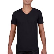 Férfi póló  Rövid ujjú Gildan Gildan Mens Softstyle V-Neck T-Shirt   Fekete   urespolo.hu