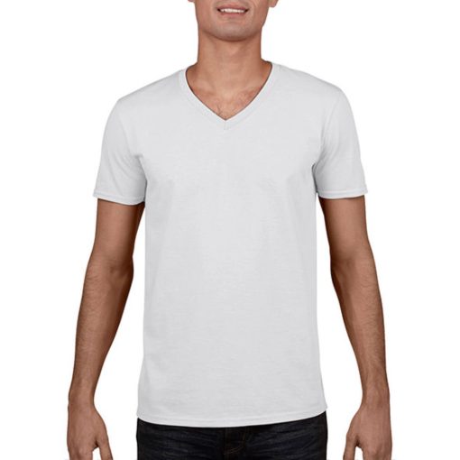 Férfi póló  Rövid ujjú Gildan Gildan Mens Softstyle V-Neck T-Shirt   Fekete   urespolo.hu
