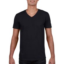 Férfi póló  Rövid ujjú Gildan Gildan Mens Softstyle V-Neck T-Shirt   Fekete   urespolo.hu