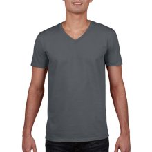 Férfi póló  Rövid ujjú Gildan Gildan Mens Softstyle V-Neck T-Shirt   Fekete   urespolo.hu