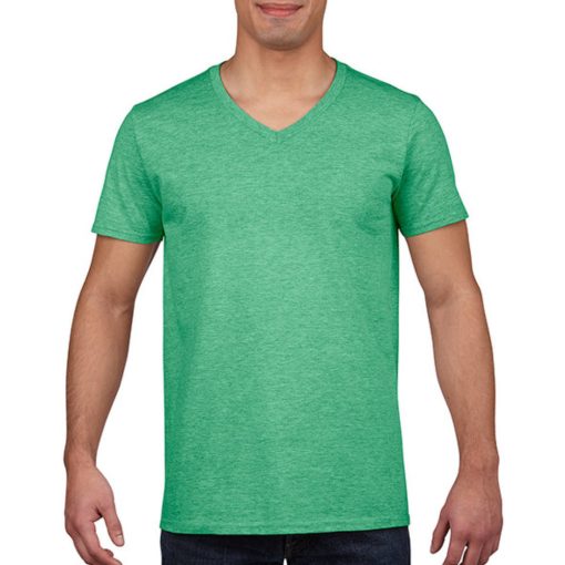 Férfi póló  Rövid ujjú Gildan Gildan Mens Softstyle V-Neck T-Shirt   Fekete   urespolo.hu