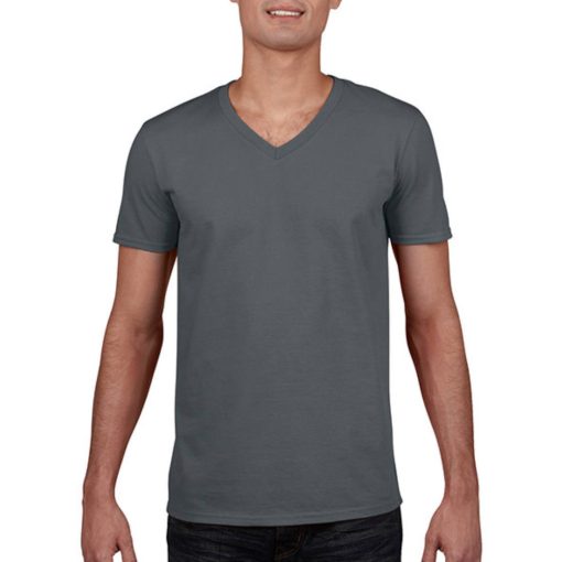 Férfi póló  Rövid ujjú Gildan Gildan Mens Softstyle V-Neck T-Shirt   Sportszürke   urespolo.hu