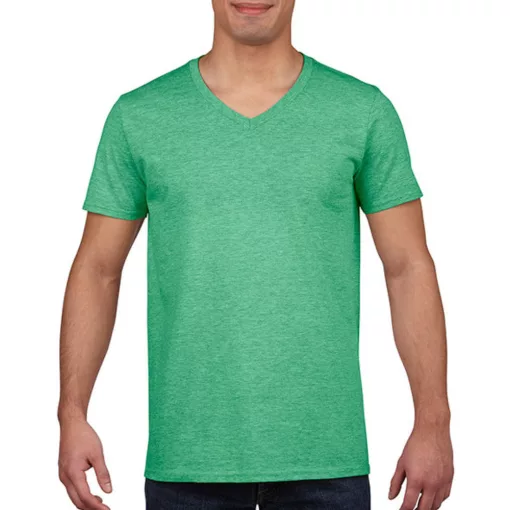 Férfi póló  Rövid ujjú Gildan Gildan Mens Softstyle V-Neck T-Shirt   Sportszürke   urespolo.hu