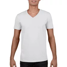 Férfi póló  Rövid ujjú Gildan Gildan Mens Softstyle V-Neck T-Shirt   Sötét heather szürke   ur