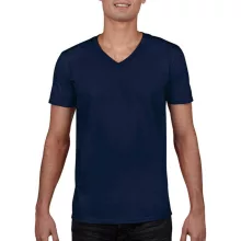 Férfi póló  Rövid ujjú Gildan Gildan Mens Softstyle V-Neck T-Shirt   Sötét heather szürke   ur