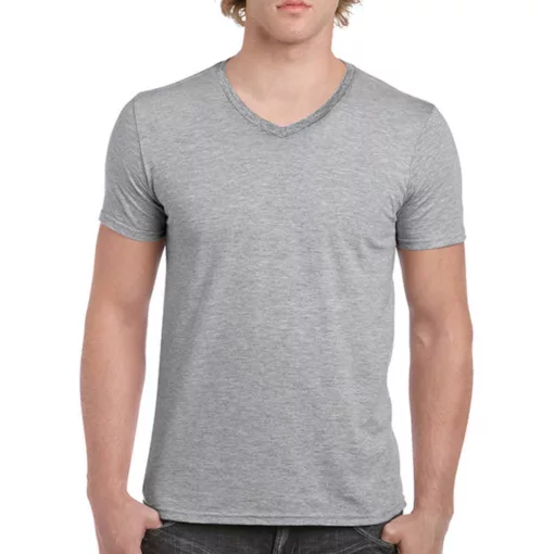Férfi póló  Rövid ujjú Gildan Gildan Mens Softstyle V-Neck T-Shirt   Szénszürke   urespolo.hu
