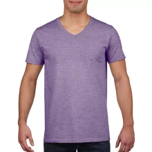 Férfi póló  Rövid ujjú Gildan Gildan Mens Softstyle V-Neck T-Shirt   Heather lila   urespolo.h