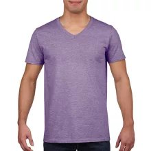 Férfi póló  Rövid ujjú Gildan Gildan Mens Softstyle V-Neck T-Shirt   Lila   urespolo.hu