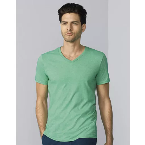 Férfi póló  Rövid ujjú Gildan Gildan Mens Softstyle V-Neck T-Shirt   Piros   urespolo.hu