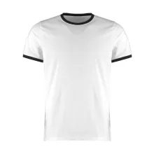Férfi rövid ujjú póló Kustom Kit Fashion Fit Ringer Tee XS, Fehér/Fekete
