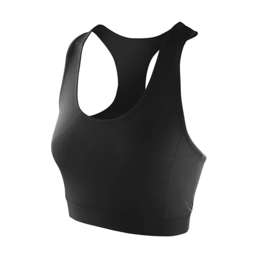 Női ujjatlan top Result Women's Impact Softex Crop Top L (14), Fekete