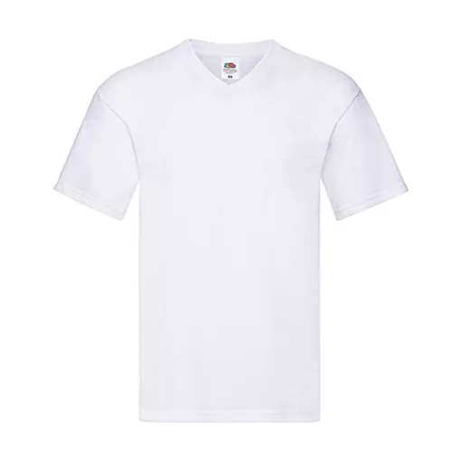 Férfi póló  Rövid ujjú Fruit of the Loom Original V-Neck T   Fehér   urespolo.hu