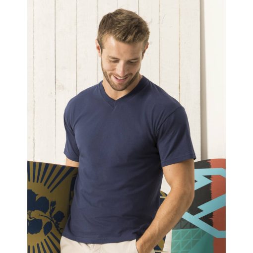 Férfi póló  Rövid ujjú Fruit of the Loom Original V-Neck T   Fehér   urespolo.hu