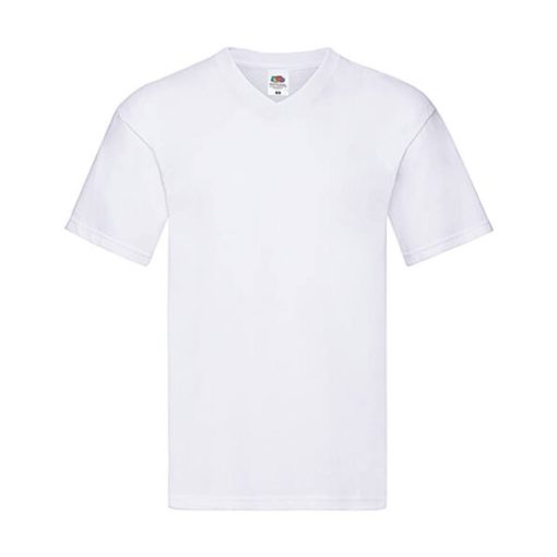 Férfi póló  Rövid ujjú Fruit of the Loom Original V-Neck T   Fehér   urespolo.hu