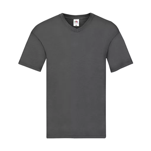 Férfi póló  Rövid ujjú Fruit of the Loom Original V-Neck T   Fekete   urespolo.hu