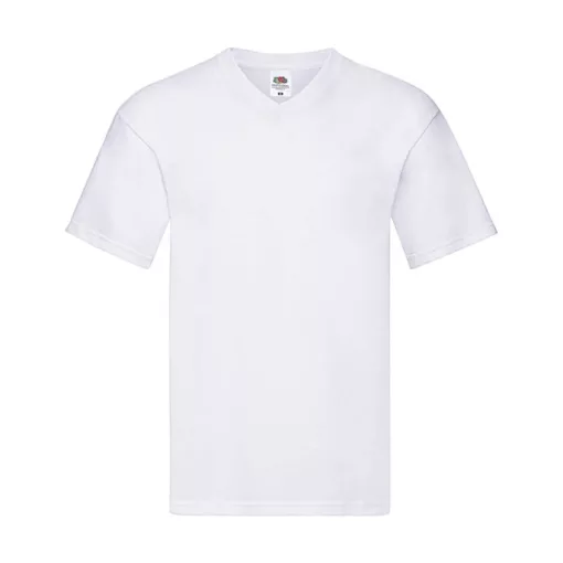 Férfi póló  Rövid ujjú Fruit of the Loom Original V-Neck T   Fekete   urespolo.hu