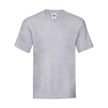 Férfi póló  Rövid ujjú Fruit of the Loom Original V-Neck T   Heather szürke   urespolo.hu