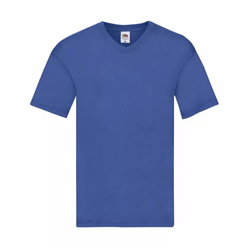 Férfi póló  Rövid ujjú Fruit of the Loom Original V-Neck T   Sötétkék (navy)   urespolo.hu