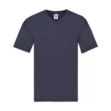 Férfi póló  Rövid ujjú Fruit of the Loom Original V-Neck T   Sötétkék (navy)   urespolo.hu