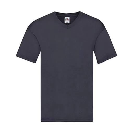 Férfi póló  Rövid ujjú Fruit of the Loom Original V-Neck T   Mély sötétkék (navy)   urespolo.hu
