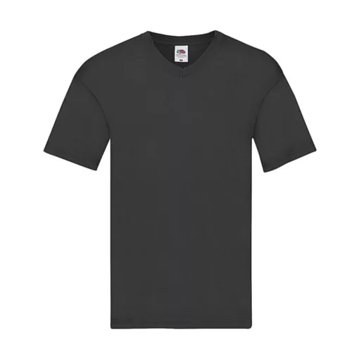 Férfi póló  Rövid ujjú Fruit of the Loom Original V-Neck T   Mély sötétkék (navy)   urespolo.hu