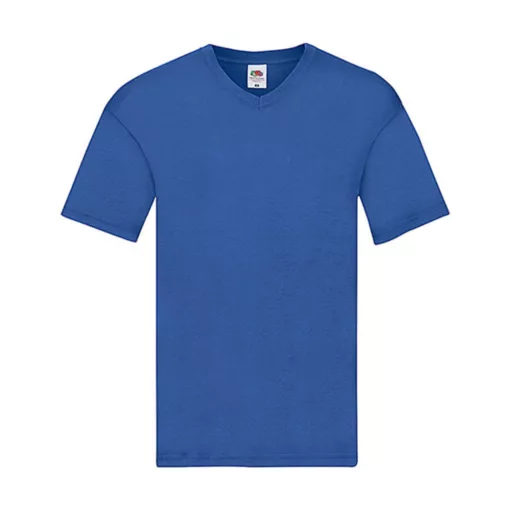 Férfi póló  Rövid ujjú Fruit of the Loom Original V-Neck T   Király kék   urespolo.hu