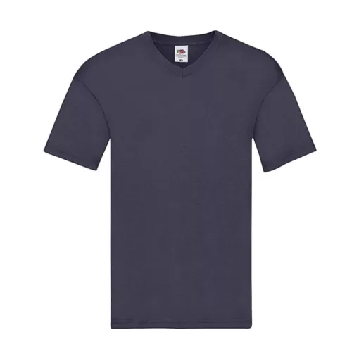 Férfi póló  Rövid ujjú Fruit of the Loom Original V-Neck T   Ég kék   urespolo.hu