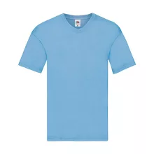 Férfi póló  Rövid ujjú Fruit of the Loom Original V-Neck T   Ég kék   urespolo.hu