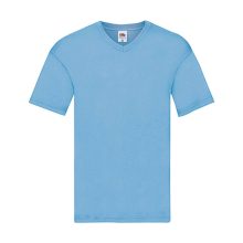 Férfi póló  Rövid ujjú Fruit of the Loom Original V-Neck T   Ég kék   urespolo.hu