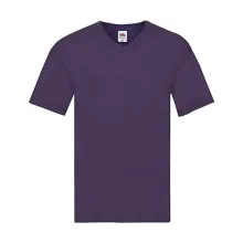 Férfi póló  Rövid ujjú Fruit of the Loom Original V-Neck T   Lila   urespolo.hu