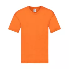 Férfi póló  Rövid ujjú Fruit of the Loom Original V-Neck T   Narancssárga   urespolo.hu