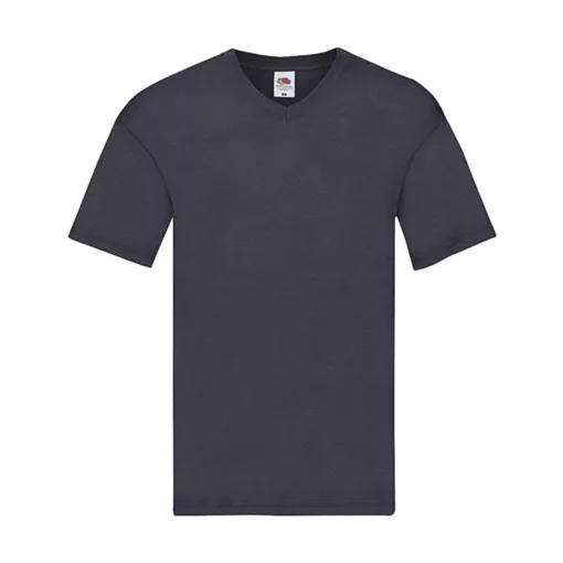 Férfi póló  Rövid ujjú Fruit of the Loom Original V-Neck T   Narancssárga   urespolo.hu
