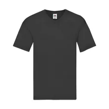 Férfi póló  Rövid ujjú Fruit of the Loom Original V-Neck T   Heather téglavörös   urespolo.hu