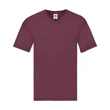Férfi póló  Rövid ujjú Fruit of the Loom Original V-Neck T   Burgundi vörös   urespolo.hu