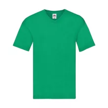 Férfi póló  Rövid ujjú Fruit of the Loom Original V-Neck T   Kelly zöld   urespolo.hu