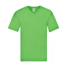 Férfi póló  Rövid ujjú Fruit of the Loom Original V-Neck T   Lime zöld   urespolo.hu