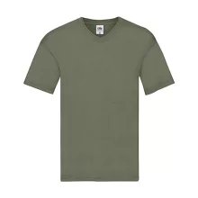 Férfi póló  Rövid ujjú Fruit of the Loom Original V-Neck T   Oliva zöld   urespolo.hu
