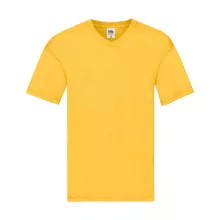 Férfi póló  Rövid ujjú Fruit of the Loom Original V-Neck T   Napraforgó sárga   urespolo.hu