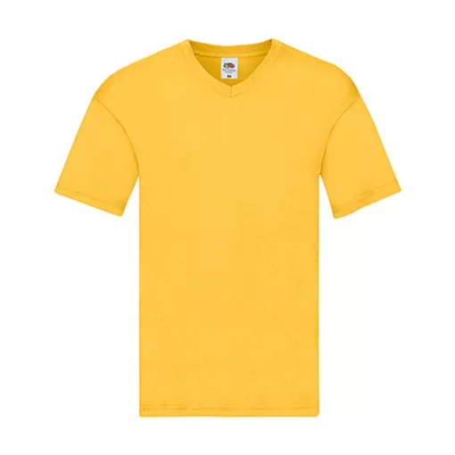 Férfi póló  Rövid ujjú Fruit of the Loom Original V-Neck T   Napraforgó sárga   urespolo.hu
