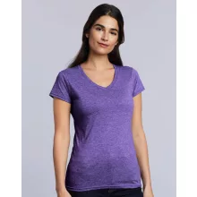 Női póló  Csapott ujjú Gildan Ladies Softstyle V-Neck T-Shirt   Fehér   urespolo.hu