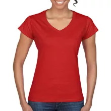 Női póló  Csapott ujjú Gildan Ladies Softstyle V-Neck T-Shirt   Sötétkék (navy)   urespolo.hu